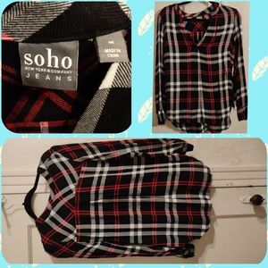 New York & Co. Soho plaid top
